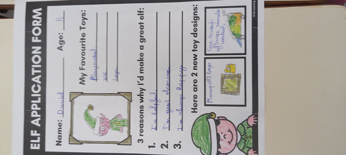 CofinoAngela's tweet photo. Learning situation in Year 3: you'd like to become one of Santa's elves. Fill in a form to apply for the job!! 📝📝📝
@ColeParqueIn
#learningsituations
#handsonliteracy https://t.co/CiuWyBMXLH