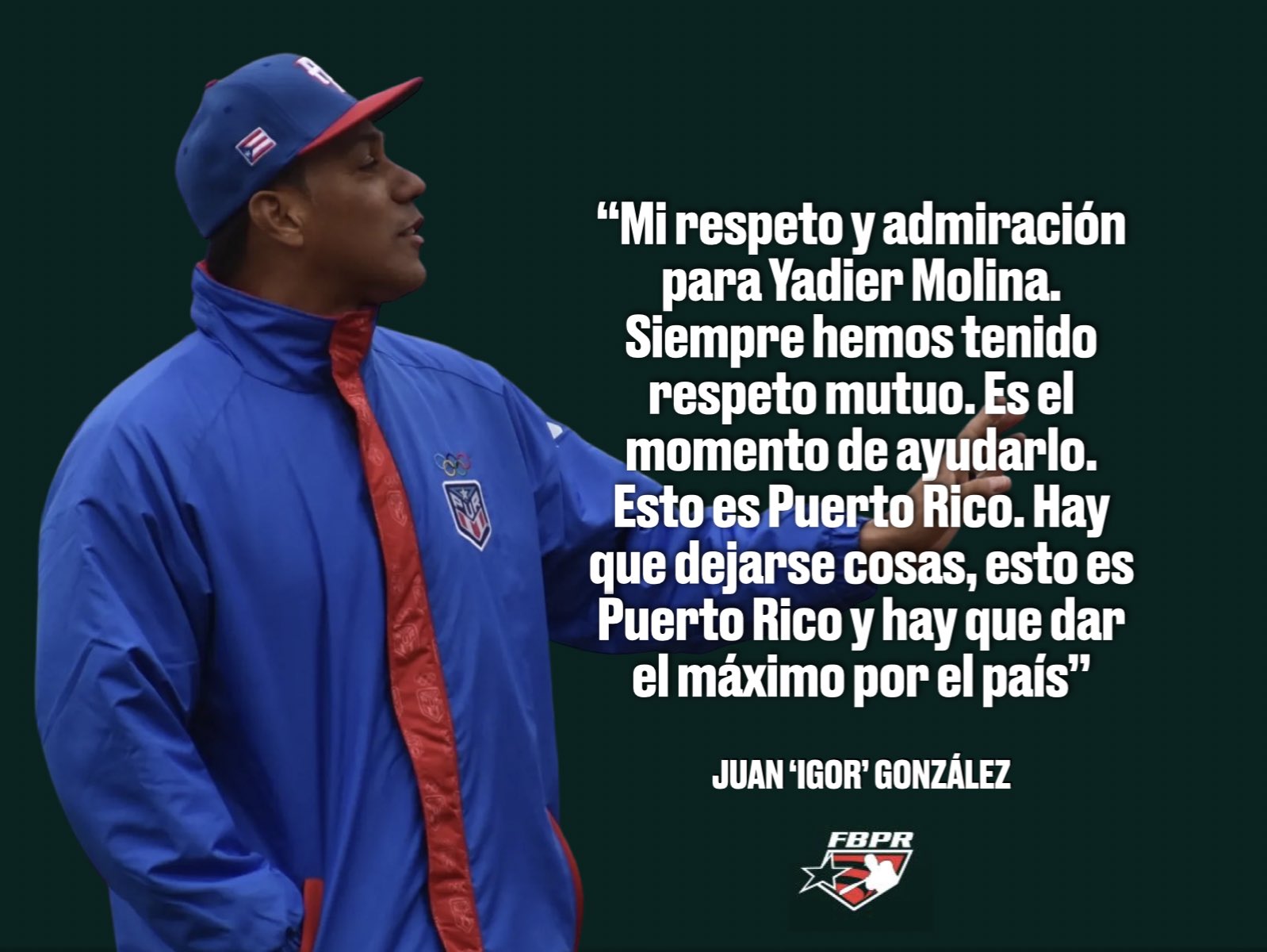 Federación de Béisbol 🇵🇷 on X: Juan 'Igor' González sobre su