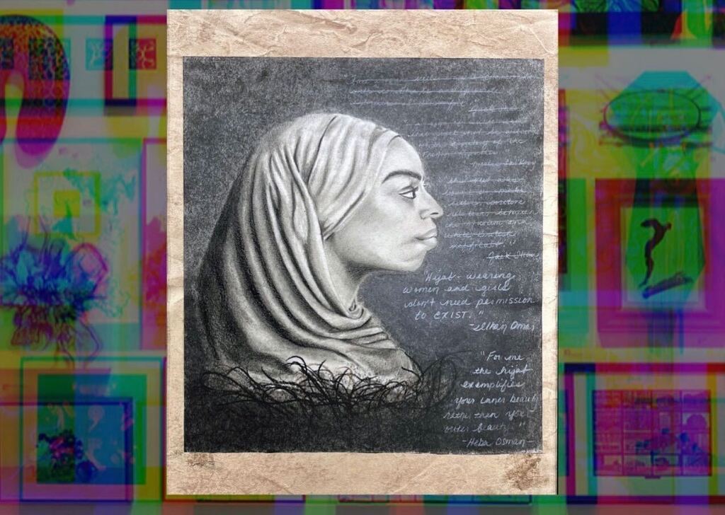 We are thrilled to recognize Stephfea Jackson (@feafinearts) as this year's WALL\THERAPY award winner at <a href="/roco137/">RoCo</a> ‘s 2022 Member's show for her piece 'Pride'.

"I drew this piece as my response to my outrage at the banning of hijabs in Europe. included c… instagr.am/p/Cmb3sdoOirw/
