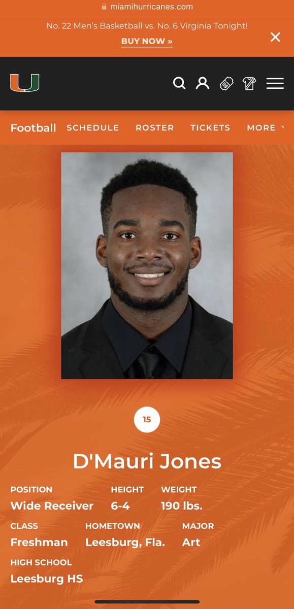 leesburghsfb's tweet photo. Another Standout from the class of 2012 @DMauriJones352 stared at #TheBurg and went to play at @CanesFootball! 

We will be back sooner than later believe that! #WIN #WIT #THEHIVE #LeesBurg https://t.co/1Y2bUlRJSc