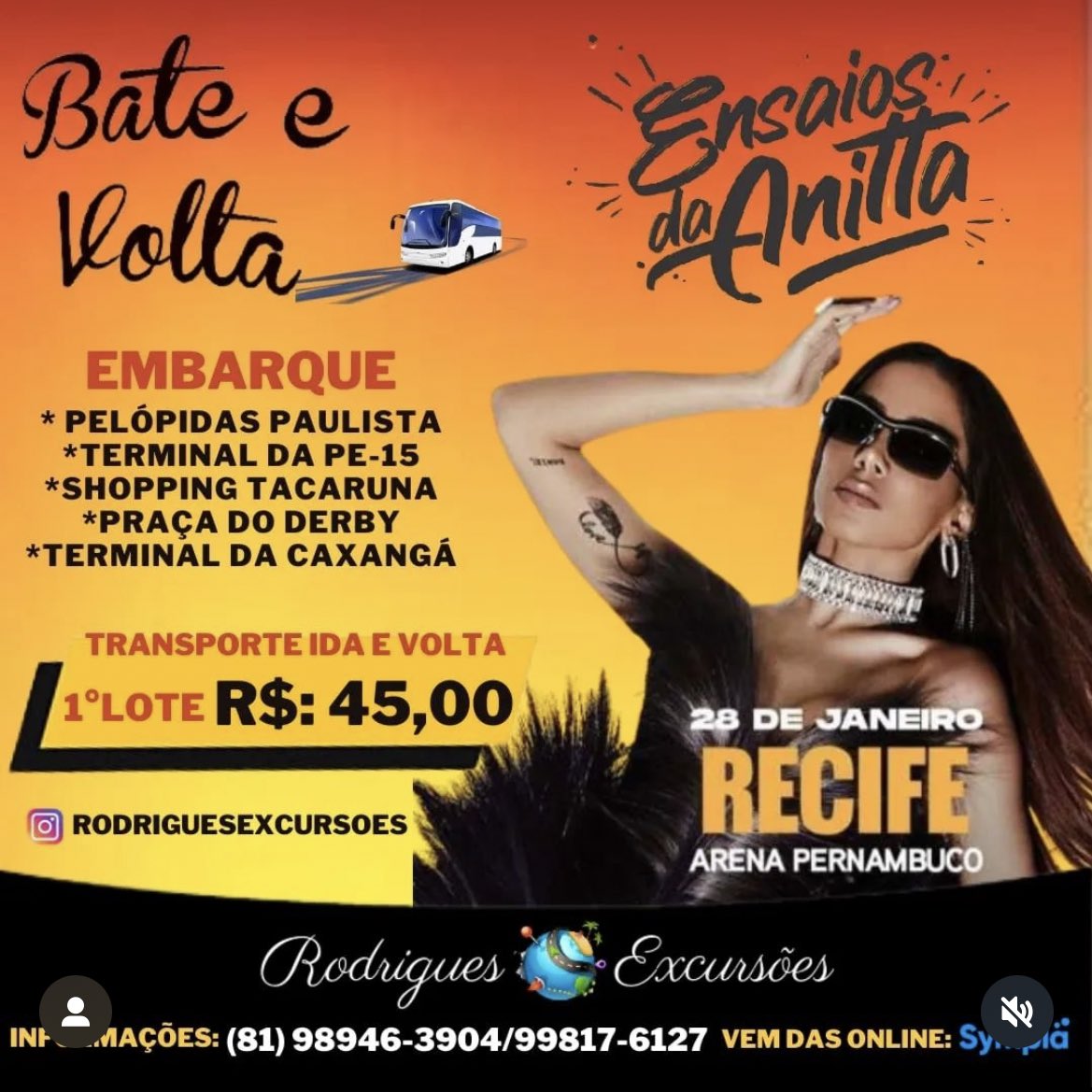 connectanitta's tweet photo. ISSO É HISTÓRICO! o nordeste inteiro fazendo excursões a rodo para ir nos ensaios da anitta que vai acontecer pela primeira vez no recife, tem excursão que já lotou ônibus e vans e estão tendo que fretar mais veículos pra atender a demanda https://t.co/4PuANuG9KA
