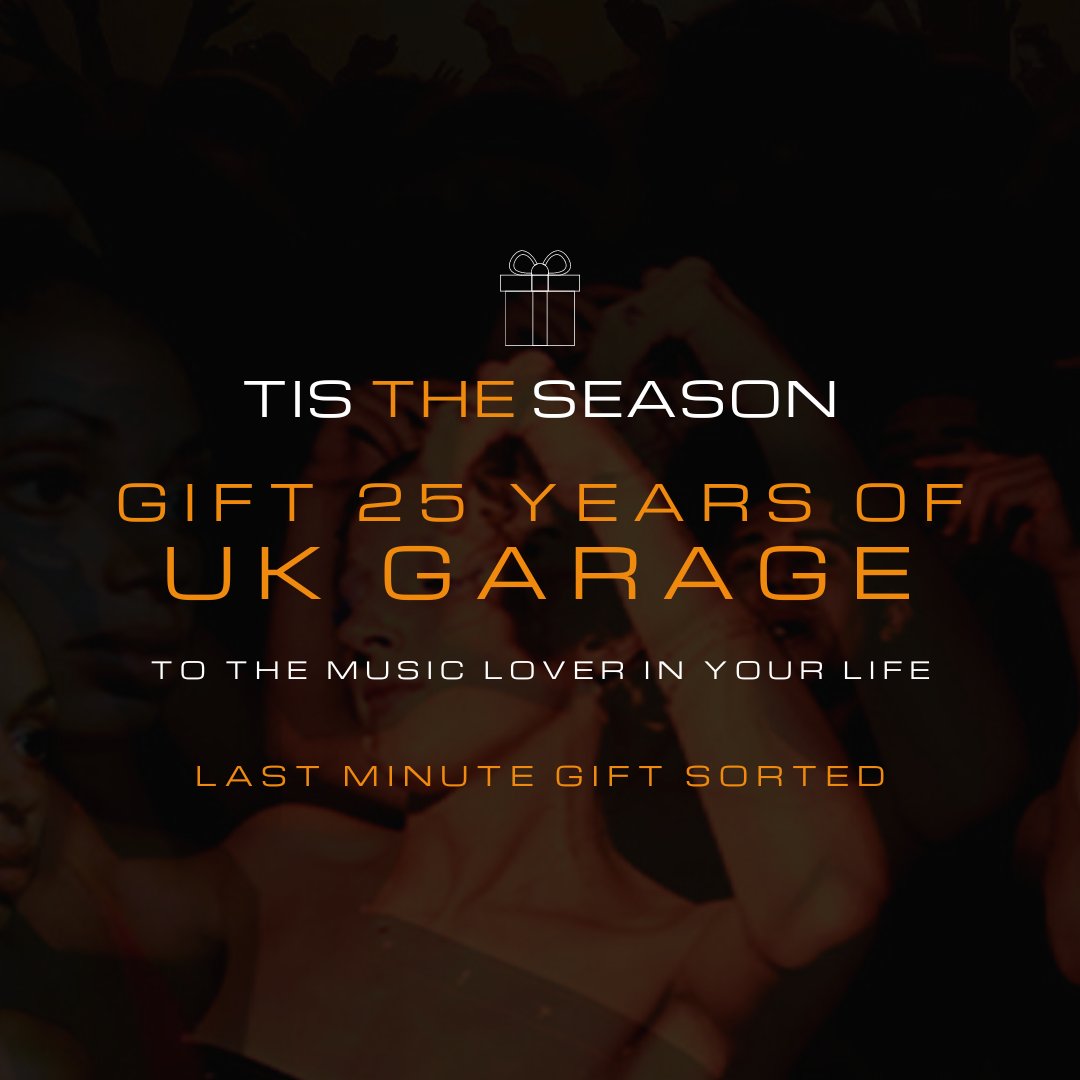 Have you ever met a mate for a Christmas pint and been empty-handed when they pass you a gift? Get sorted in seconds with a last-minute gift of Garage love. You're welcome!   

Gift 25 Years of UK Garage to the music lover in your life this holiday season: bit.ly/3BdZHtW