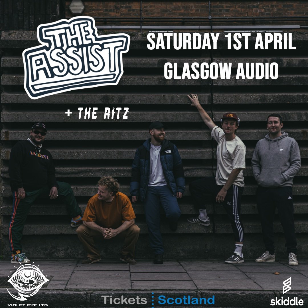 VioletEyePR's tweet image. Gig Announcement! 🔥 @TheAssistBand are coming back to Glasgow! The lads will be smashing @AudioGlasgow on April 1st with support from @TheRitzGLA 

Tickets available here —&amp;gt; 
Linktr.ee/violeteyepromo…