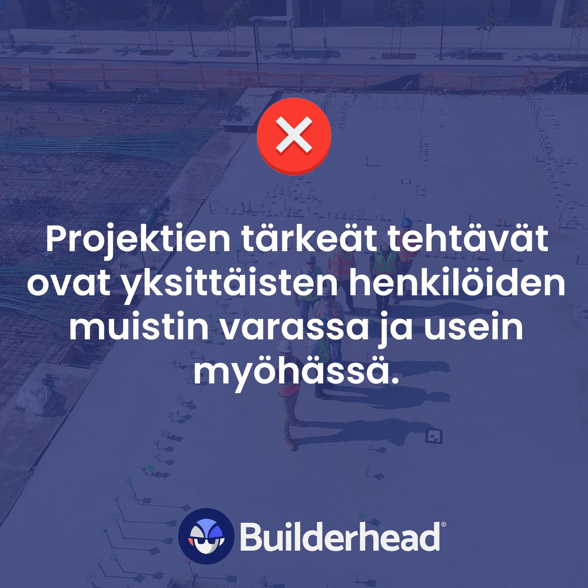 Kuulostaako väite tutulta? Ei hätää. Järjestämme webinaarin aiheesta heti alku vuodesta 17.1 klo 15:00. Tule kuulemaan, millä keinoilla tehostat rakennusprojektin tehtävien hallintaa ja huolehdit, että kaikki pysyvät paremmin kartalla projektin edetessä.
hubs.la/Q01w78960