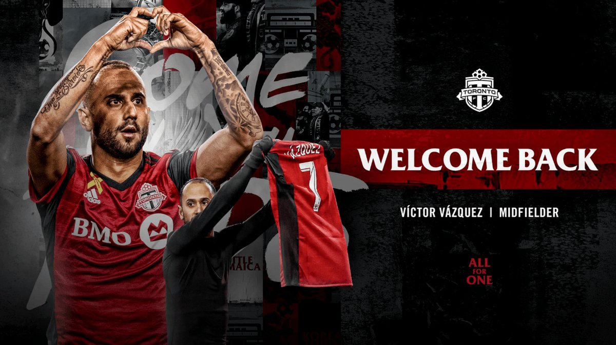 torontofcfr's tweet photo. Et la meilleure nouvelle de cette avant saison, c'est le retour de Victor Vazquez à Toronto ! https://t.co/xdpUmrljkA