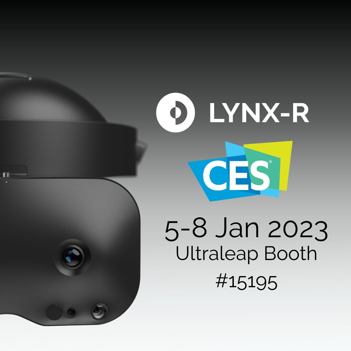 The Lynx-R1 goes to the #CES2023 ! The Lynx team will be at the CES 2023, hosted by our friends at Ultraleap, booth #15195 (Tech East). Join us there for exclusive demos and use cases. To book a slot for on-site meetings, please use this link -> bit.ly/3WARUPa