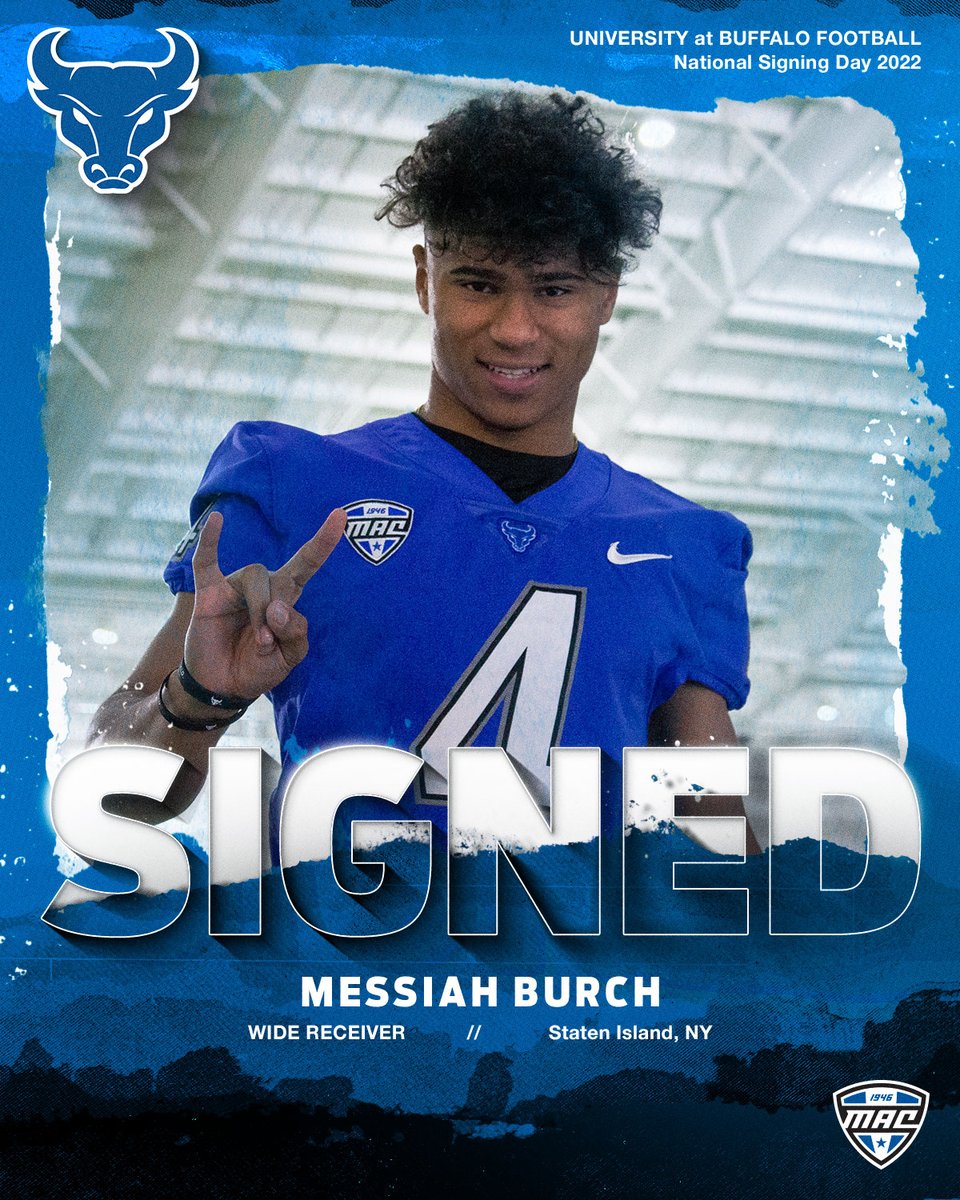 UBFootball's tweet photo. Welcome to the UB Family, @Messiahburch4! 🤘

#UBhornsUP
#PoundTheRock
#NSD23 https://t.co/UK3LoXArXB