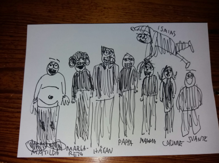 Piceapicea's tweet photo. Came across this drawing made by my nine-year-old nephew last Christmas (with the help from my brother, I think). This year's xmas drawing better be more flattering, or there will be NO MORE XMAS GIFTS https://t.co/zaMlJVP0e7