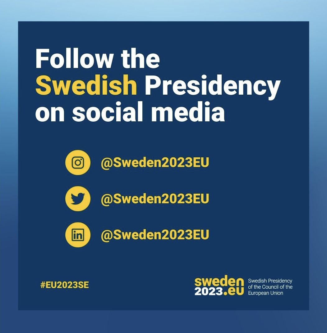 We’re live! Follow #EU2023SE on Twitter, Instagram and LinkedIn for news and in-depth coverage of the Swedish Presidency of the Council of the EU. 🇪🇺🇸🇪 Read more here: t.ly/ZjWq