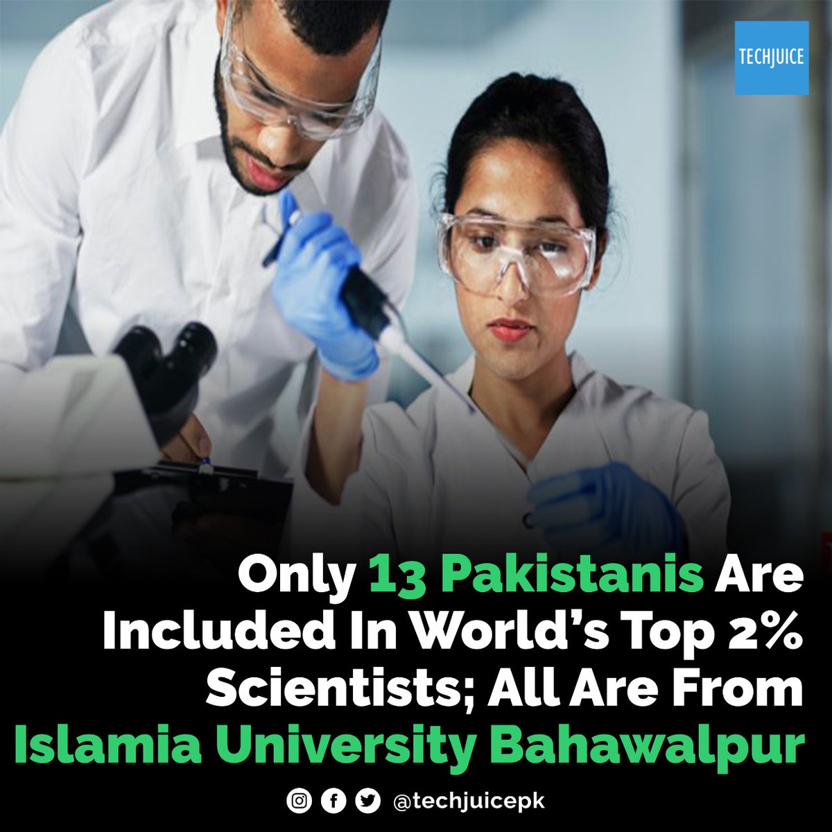 DMCS_IUB's tweet photo. Only 13 Pakistan Scientists could make it to Stanford University’s top 2% ranking followed by last year’s list which had 144 students from Pakistan.
Read more: https://t.co/tmHgTnnlMi

#IUBMediaSociety #DMCS #IUB #DMCSIUB #MediaStudies #MediaStudiesIUB #science https://t.co/VNeQq6tTHG