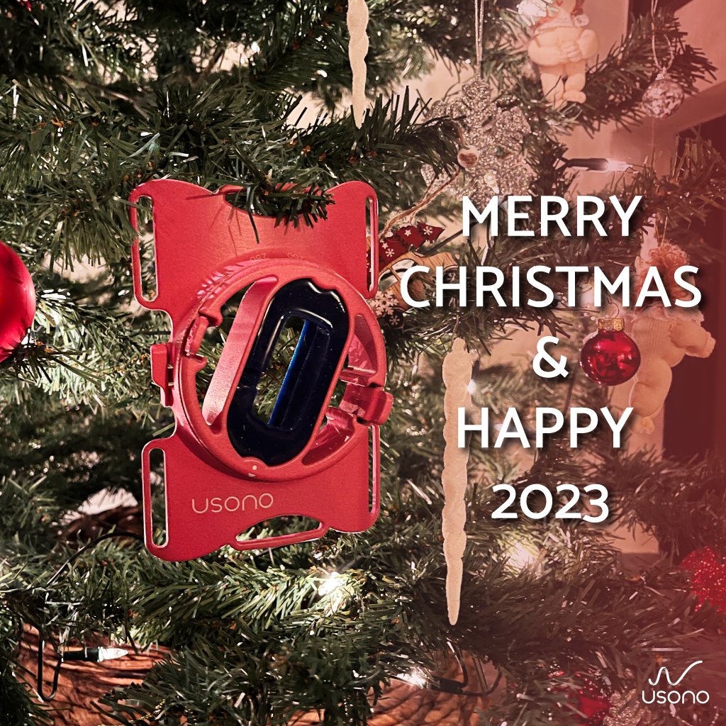 usono's tweet photo. Our Christmas tree has a very special bauble as decoration!🎄 We're wishing all our followers a happy Christmas Holiday and all the best for 2023! #rethinkultrasound #Christmas #ProbeFixDynamic https://t.co/zX7kYaiJ62