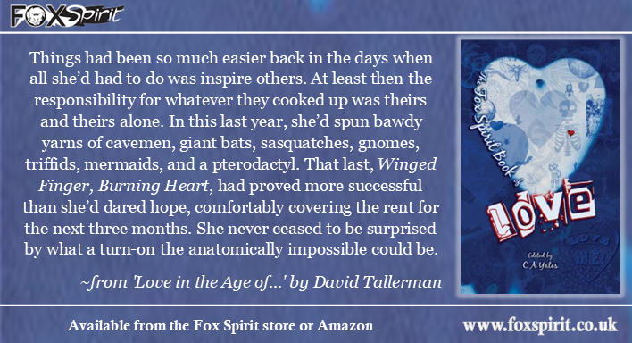 It's #bookqw and the word is 'hope' and comes to you from <a href="/davidtallerman/">David Tallerman</a>'s story in The Fox Spirit Book of Love - edited by <a href="/shloobee/">C.A. Yates</a>, with cover by <a href="/shloobee/">C.A. Yates</a>, <a href="/yateseo/">Paul Yates</a> &amp; @fiskerton