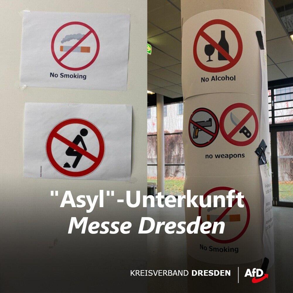 BerndHell3's tweet photo. #Asylunterkunft in #Dresden / #Sachsen 
---
Ohne Kommentar.

#AfD💙Was denn sonst??

Nein zu #SPD #Sozis #Islamisierung #Volksverräter #Grünen #CDU #CSU #FDP #Masseneinwanderung #Multikulti https://t.co/w5k9BqKcTp