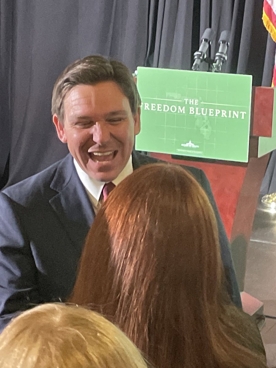 stephaniebusin's tweet photo. Front row seats for @GovRonDeSantis’ #FreedomBlueprint. 2023 is going to be a transformative year for public education in Florida and I’m here for it. 🍏 https://t.co/Hg8XyRkMfG