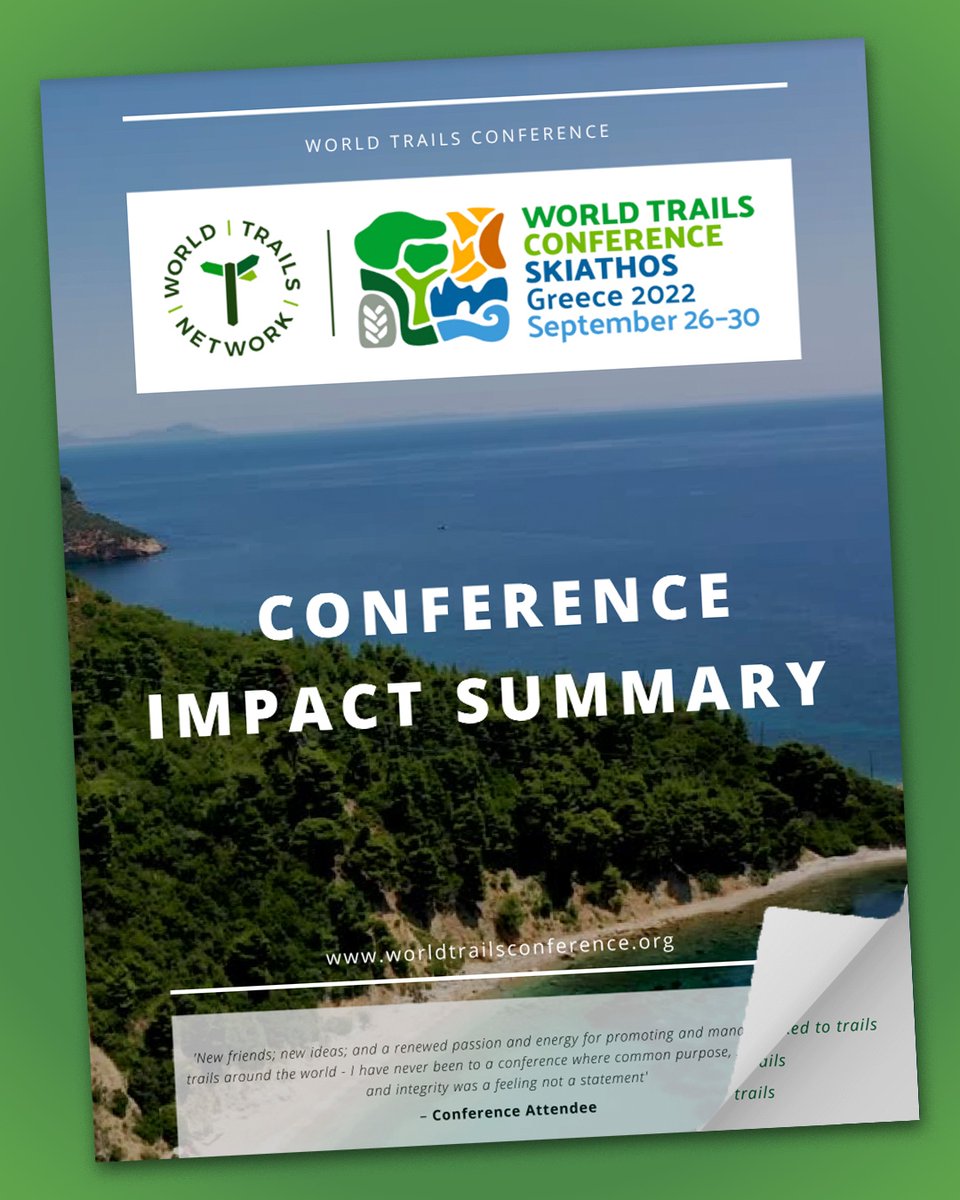 Check out our #WorldTrailsConference Impact Summary — you'll find an overview of the takeaways from our post-conference feedback survey, economic impact estimations, testimonials, photos, and more. drive.google.com/file/d/1hDnpEa…