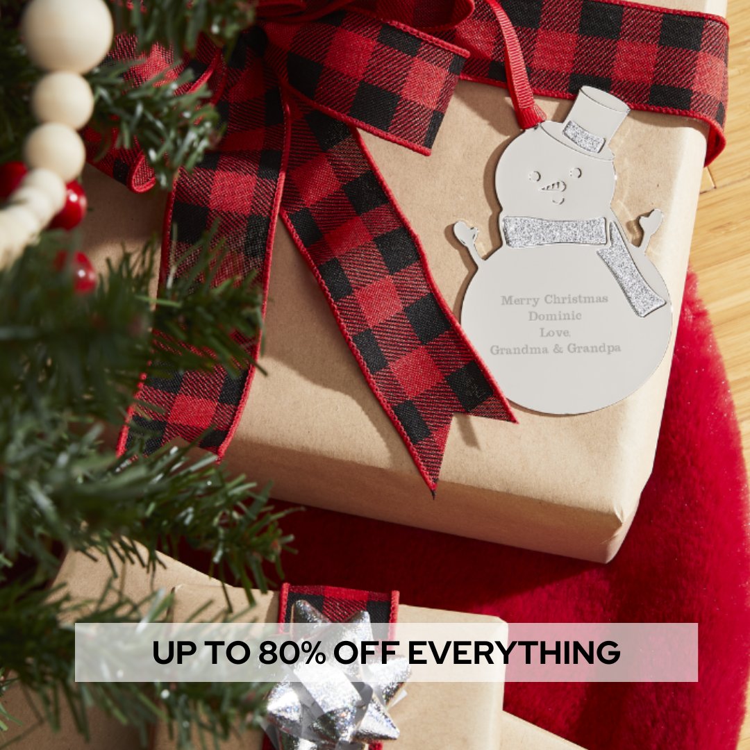 Frosty won’t melt for a while, but it’s your last chance to personalize one before the holiday shipping deadlines pass. ☃️ All our ornaments and holiday decor are on sale with free personalization, so get them while you can! cstu.io/2c7ec6 

#ornament #snowman #holiday