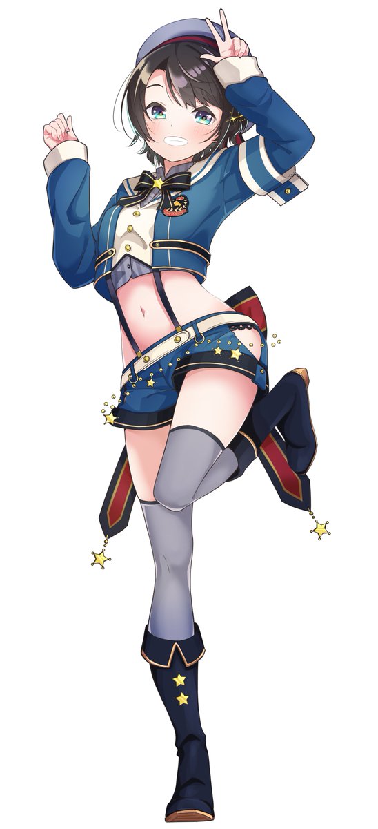 大空スバル 「hololive trainご指名ありがとうございます～!メッセージめちゃくちゃ」|みかみまことのイラスト