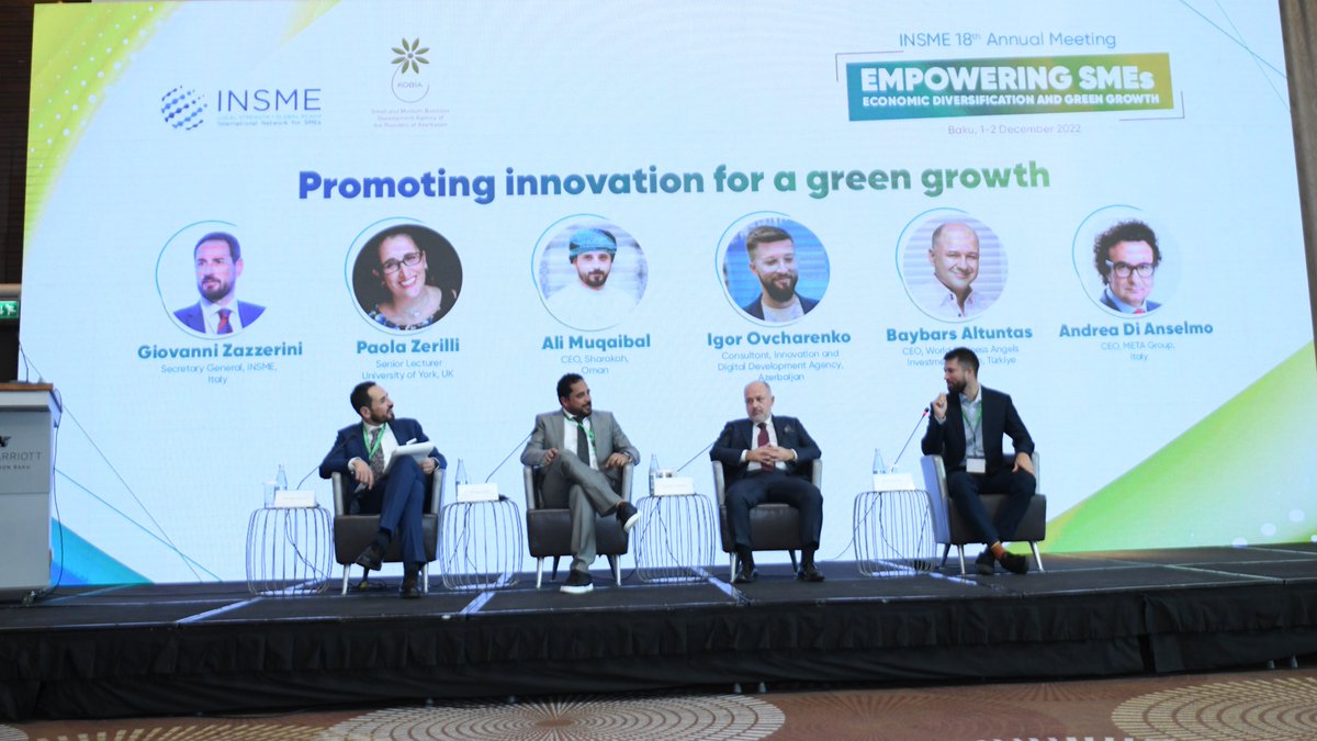 Sharakah's tweet photo. Sharakah's CEO taking part in the 18th #INSME meeting which took into account the current and existing international context for the #SME sector; addressing high interest rates, a possible recession, damages caused by natural disasters and climate change amongst others. https://t.co/1Mx3boAgNY