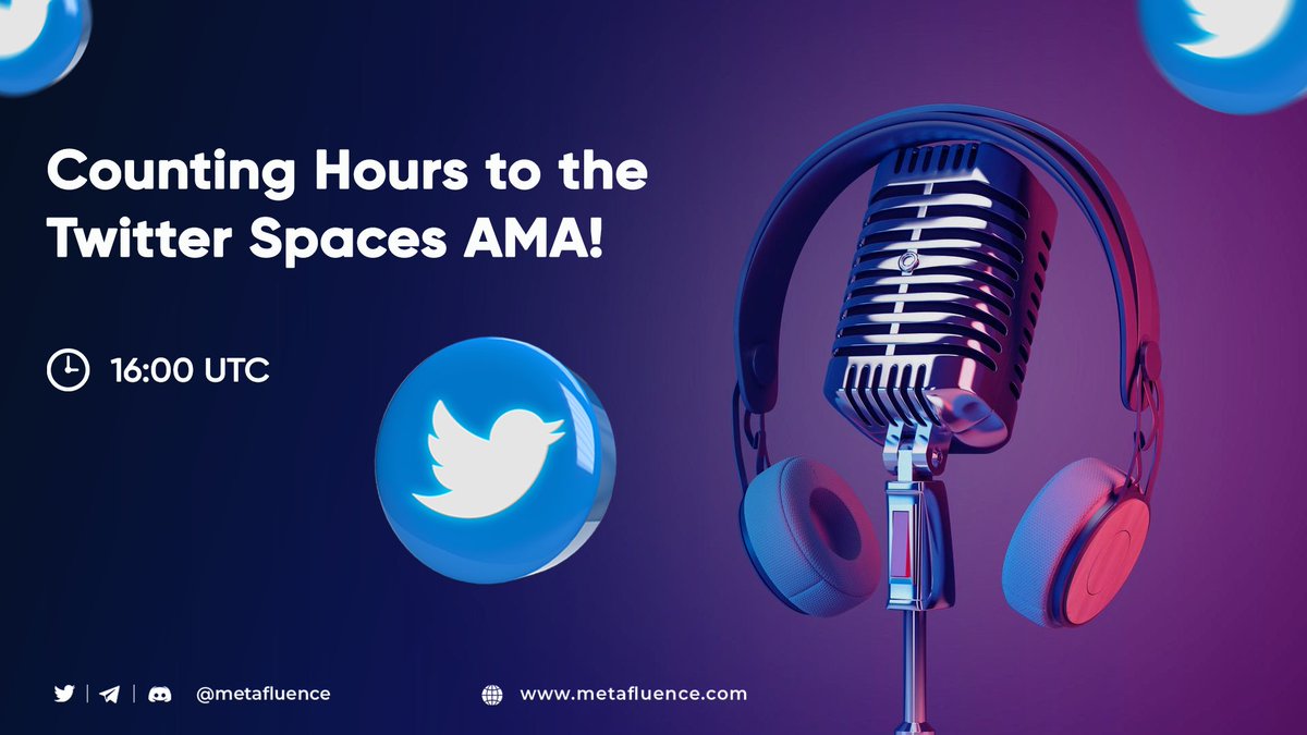 🧭 Counting hours to the #TwitterSpaces #AMA! 🔥

🎙 Join our exclusive AMA session &amp; let's deep-dive into a robust set of new features in hyper-realistic #MetafluenceCity and our plans for 2023! 🚀

😎 Set up your reminder for 16:00 UTC: x.com/i/spaces/1kvJp…