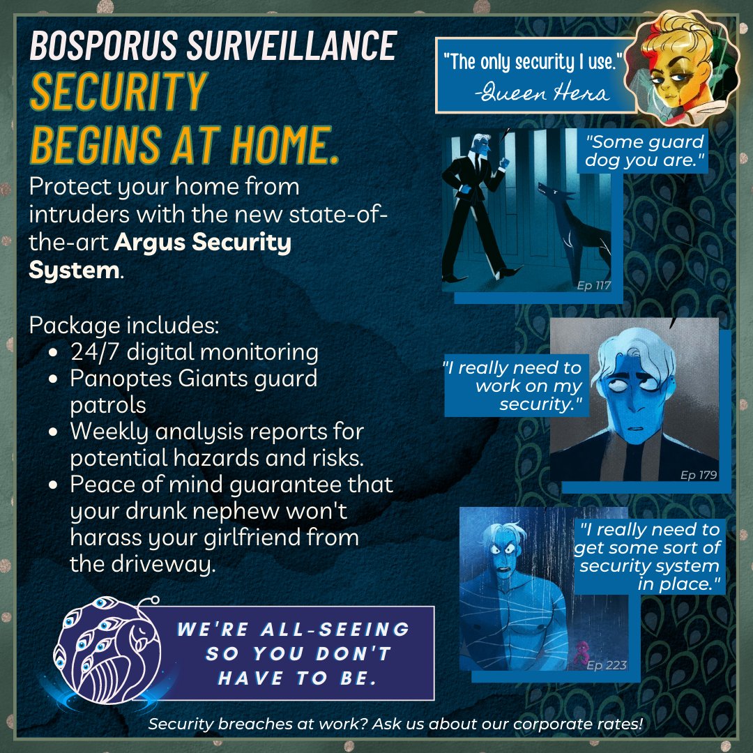 loreolympians's tweet photo. Hades really needs to work on his security setup.
We haven't seen Argus in LO, but we think that running a security group would be right up the giant's alley. Did you catch the references? Check out the myth of Io, if you're curious! 🤓🦚🐄👁️
#loreolympus #loedit https://t.co/xLt0hmcCQt