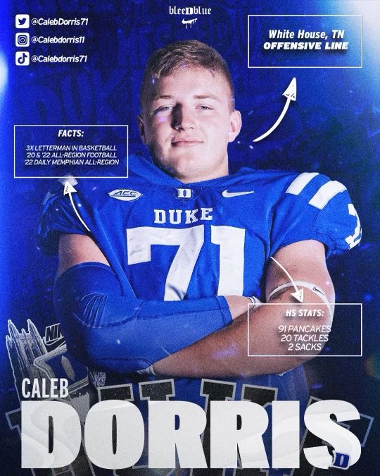 CoachMikeElko's tweet photo. Welcome to Durham🔵👿 @CalebDorris71 
#BLEEDBLUE https://t.co/4uYv6ma8lP