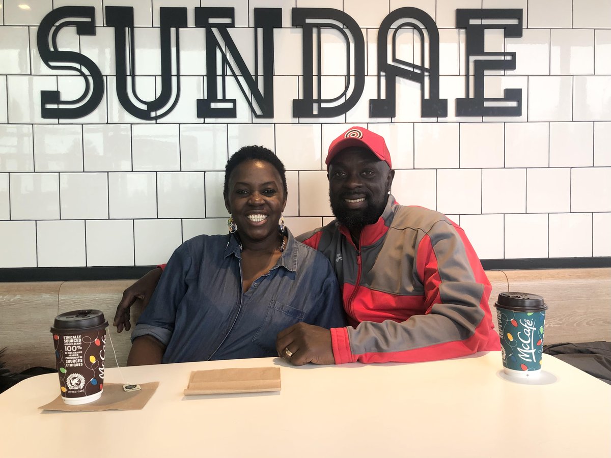RebeccaZandberg's tweet photo. I met w/ Kerina + Philip Omondi at McDonald's yesterday. I wanted to hear their story. It's a good one. They're faith leaders from Kenya. Spent 22 years in India, a year in Uganda, then came to Canada in 2019. They moved to #ldnont last year + then Kerina got sick. Very sick. 1/ https://t.co/KcEVlviZbk