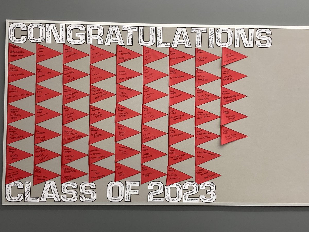 Our college acceptance wall is quickly filling up!! Congratulations <a href="/saugushigh2023/">SHS Class of 2023</a>!!!