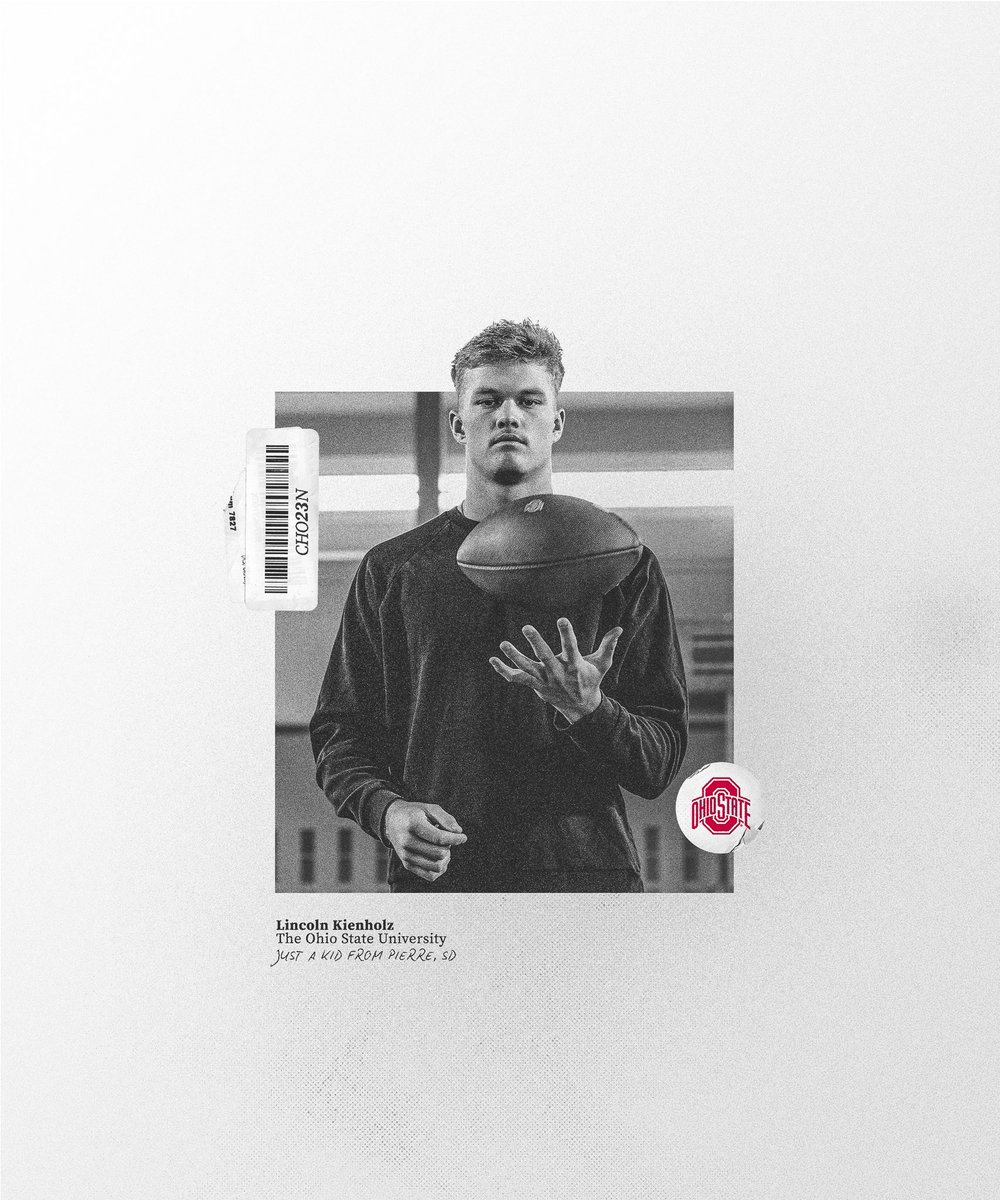 OhioStateFB's tweet image. He rewrote the state of South Dakotas football history books by hand, they may need to make room for him on Mt. Rushmore. The kid from Pierre, SD is making his way to Columbus. Welcome to The Brotherhood Lincoln Kienholz

#CHO23N | @LincolnKienholz