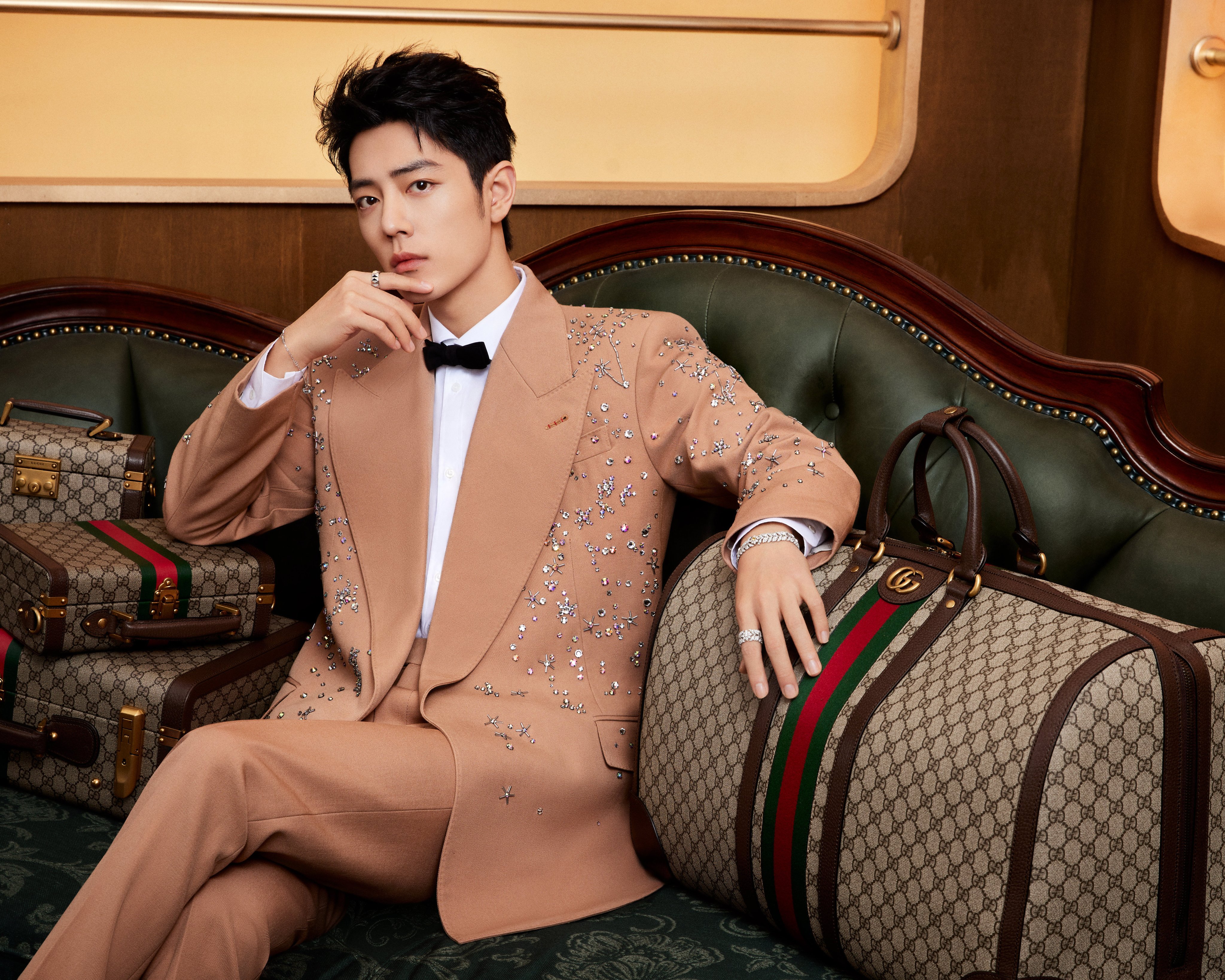 gucci on X: Global Brand Ambassador #XiaoZhan appeared in a