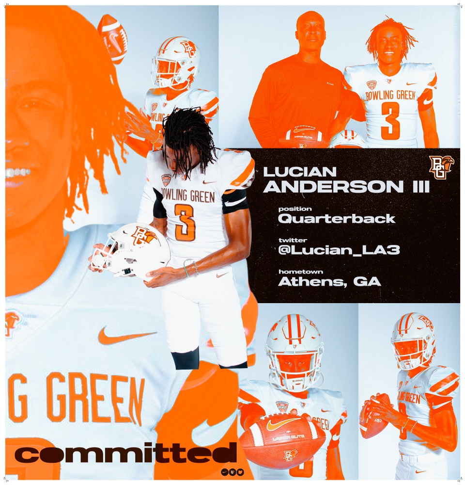 Lucian Anderson III (@lucian_la3) on Twitter photo I've COMMITTED to <a href="/CoachLoefflerBG/">Scot Loeffler</a> and <a href="/CoachMaxWarner/">Max Warner</a> with <a href="/BG_Football/">BGSU Football</a>, Bowling Green State University! I'm signing today at 11:03AM. <a href="/CCGladsFootball/">Clarke Central Gladiators Football</a> <a href="/rvfc10/">ronveal</a> <a href="/JeremyO_Johnson/">Jeremy Johnson</a> @Mansell247 <a href="/ChadSimmons_/">ChadSimmons</a> @RWrightRivals <a href="/MohrRecruiting/">Brian Mohr</a> <a href="/RecruitGeorgia/">Recruit Georgia</a> <a href="/jwindon35/">Joe Windon</a> I've COMMITTED to <a href="/CoachLoefflerBG/">Scot Loeffler</a> and <a href="/CoachMaxWarner/">Max Warner</a> with <a href="/BG_Football/">BGSU Football</a>, Bowling Green State University! I'm signing today at 11:03AM. <a href="/CCGladsFootball/">Clarke Central Gladiators Football</a> <a href="/rvfc10/">ronveal</a> <a href="/JeremyO_Johnson/">Jeremy Johnson</a> @Mansell247 <a href="/ChadSimmons_/">ChadSimmons</a> @RWrightRivals <a href="/MohrRecruiting/">Brian Mohr</a> <a href="/RecruitGeorgia/">Recruit Georgia</a> <a href="/jwindon35/">Joe Windon</a>