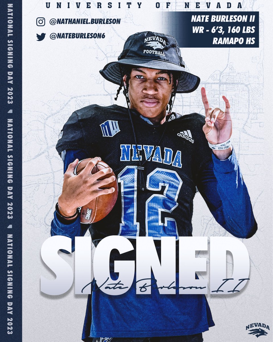 Continuing the Burleson Legacy in the Silver &amp; Blue and bringing speed + length to our WR room!

#BattleBorn23 x #HomeIsNevada