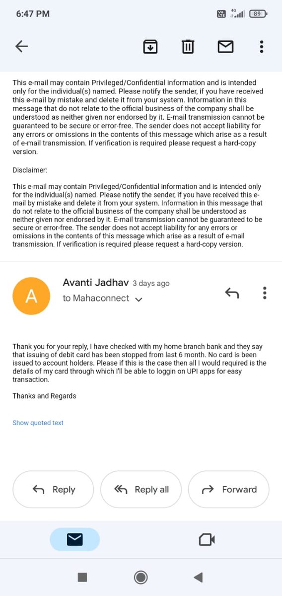 avantijadhav4's tweet photo. Im being chasing with bank of maharashtra for debit card opened new account 1 month ago https://t.co/EqPhAtSKBy