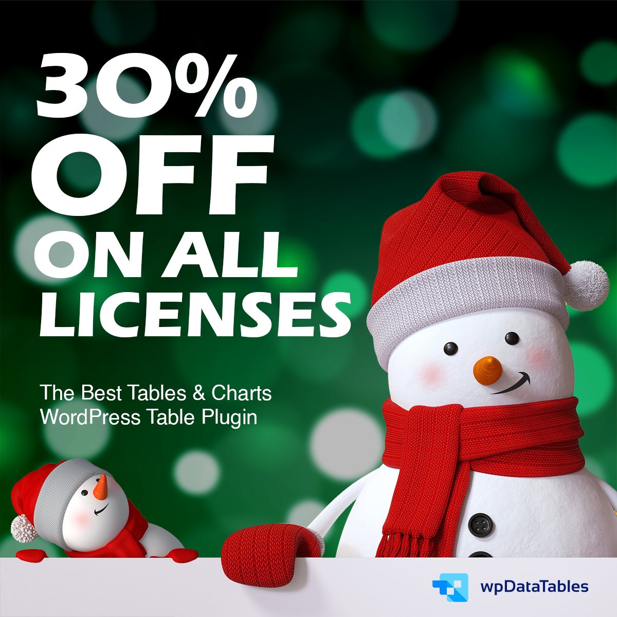 wpdatatables's tweet image. wpDataTables team wishes you all the best for the upcoming Christmas and New Year holidays, and we want to share more discounts with you.
30% OFF discount until January 4th.
Best wishes from wpDataTables Team ☃️
wpdatatables.com/pricing
#wpdatatables #datatables #wordpress #plugin