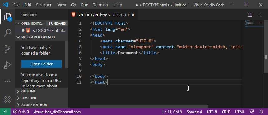 AdelDeveloperX's tweet image. من أجل إختصار الجهد في كتابة كود HTMLيمكنك فقط الضغط على !  ثم  Enter 
وسوف يظهر لك هذا الكود ثم أكمل عملك.