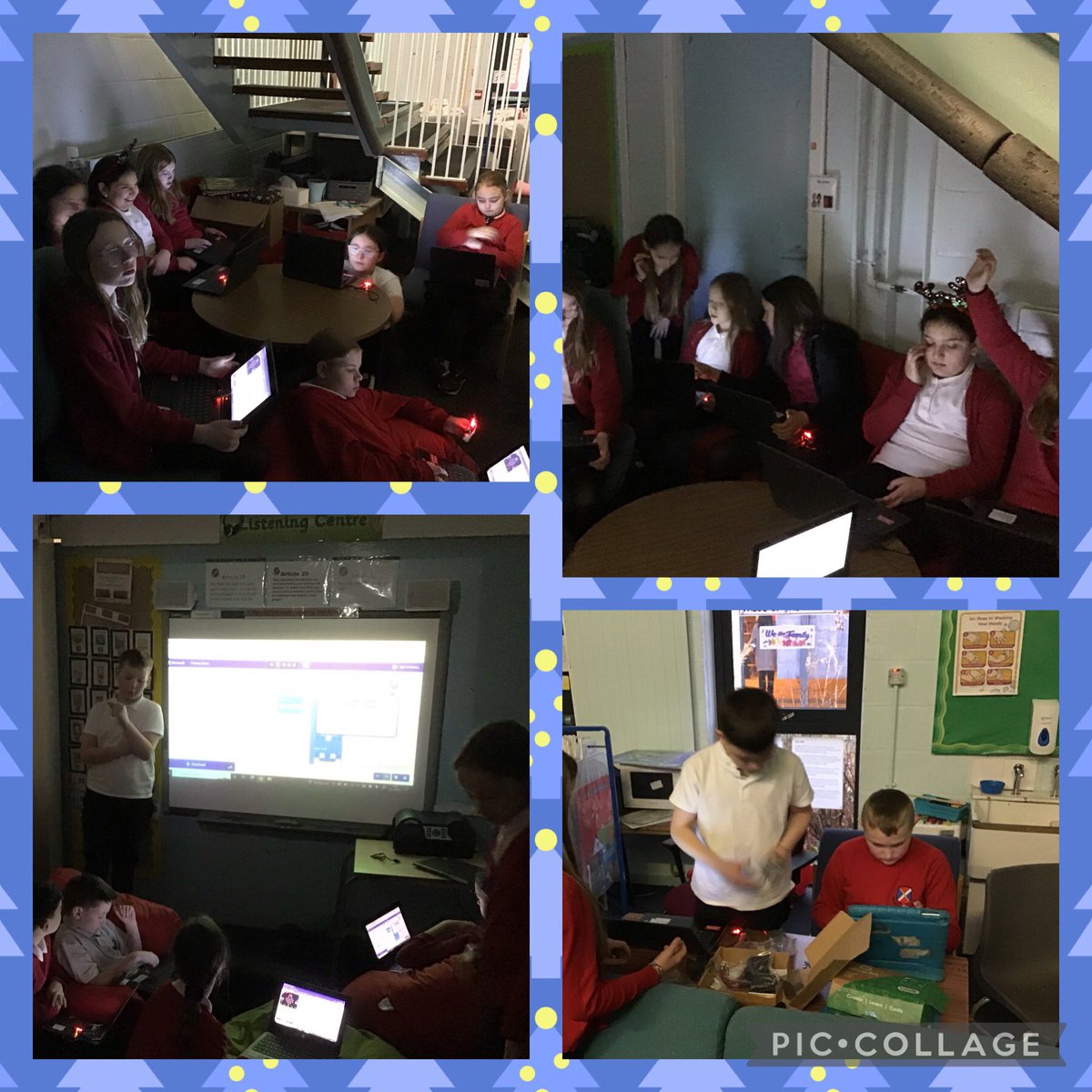 Today saw our digital leaders working with P6A with the micro bits. They had to improvise due to a broken smart board but they were able to come up with a great solution! The reading room. Great thinking everyone.👏👏<a href="/microbit_edu/">Micro:bit Educational Foundation</a> <a href="/NLDigitalSchool/">Digital Learning and Teaching NL</a>
