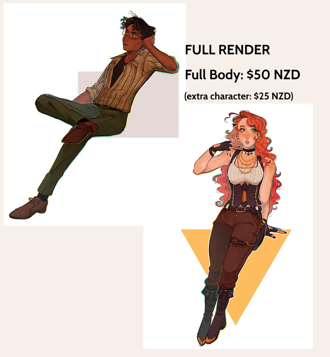 hihi commissions open!! 3 slots available, dm if interested. I just want to buy a ranboo varsity jacket off my friend jdbdks- I really want the jacket.
Pricing for flat colours and line art below 