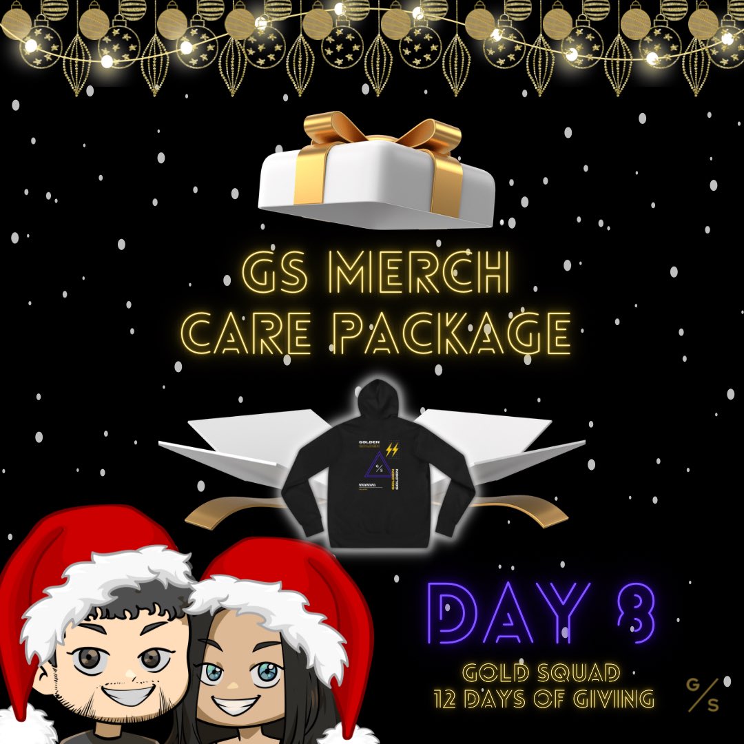 GOLD SQUAD πβ‘οΈ (@goldsquad777) on Twitter photo π DAY 8 GIVEAWAY: GS MERCH PACKAGE π
How To Enter ππΌ
1. Like & Retweet
2. Must be following <a href="/goldsquad777/">GOLD SQUAD πβ‘οΈ</a> <a href="/megbzk/">megbzk</a> <a href="/MasonVersluis/">MASON VERSLUIS</a>
3. Join the discord and go to the 12 days of giving channel and click ENTER!
discord.gg/gold-squad
β οΈ All winners randomly drawn on Christmas π DAY 8 GIVEAWAY: GS MERCH PACKAGE π
How To Enter ππΌ
1. Like & Retweet
2. Must be following <a href="/goldsquad777/">GOLD SQUAD πβ‘οΈ</a> <a href="/megbzk/">megbzk</a> <a href="/MasonVersluis/">MASON VERSLUIS</a>
3. Join the discord and go to the 12 days of giving channel and click ENTER!
discord.gg/gold-squad
β οΈ All winners randomly drawn on Christmas