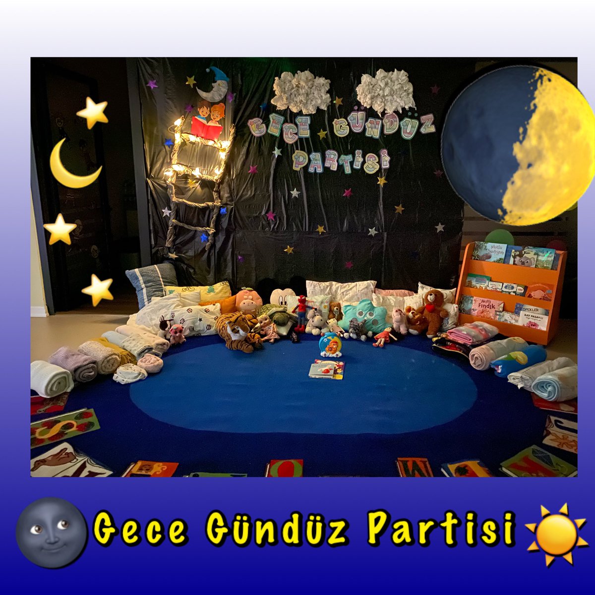 nuranyvs's tweet photo. AHZ Sınıfı 21 Aralık En Uzun Gece Kış Gün Dönümünde pijamalarını giyerek, uyku çantalarını tanıttılar, interaktif uyku kitabını dinlediler ve yansıtılan gece temalı projeksiyonla birlikte uyku kurallarını konuştular🌗🌞🌙⭐️ @uckardbuket @KvancBarlas @figentas84 @dogakolejibuca https://t.co/CSraYaCw0M