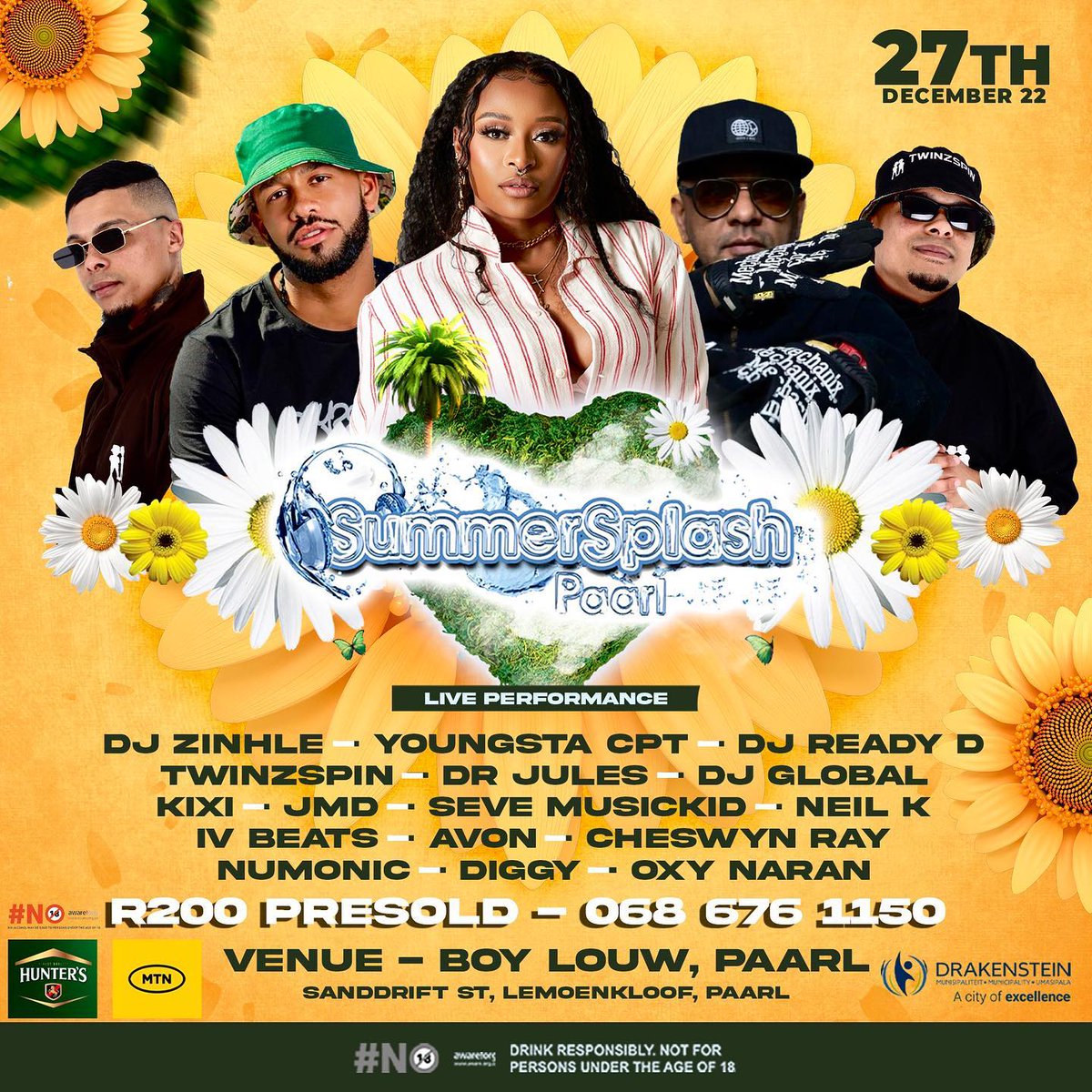 SummerSplashPrl's tweet image. @SummerSplashPrl General Access &amp;amp; VIP Tickets WhatsApp - 068 676 1150 ‼️ 
#SSP2022, Annual Outdoor Fest brings you good music &amp;amp; Vibes💦☀️
General access R200pp
VIP Tickets R500pp
Venue - Boy Louw, Paarl. Sanddrift St, Lemoenkloof, Paarl.
Best DJ entertainment
@summersplashpaarl