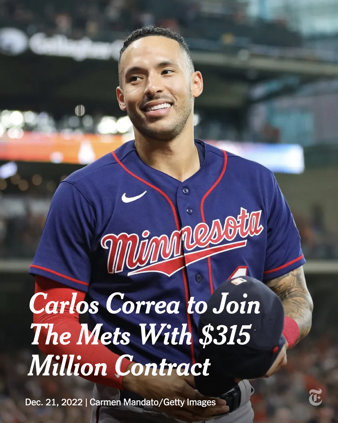 Carlos Correa Expected to Join Mets on 12-year, $315 Million Deal