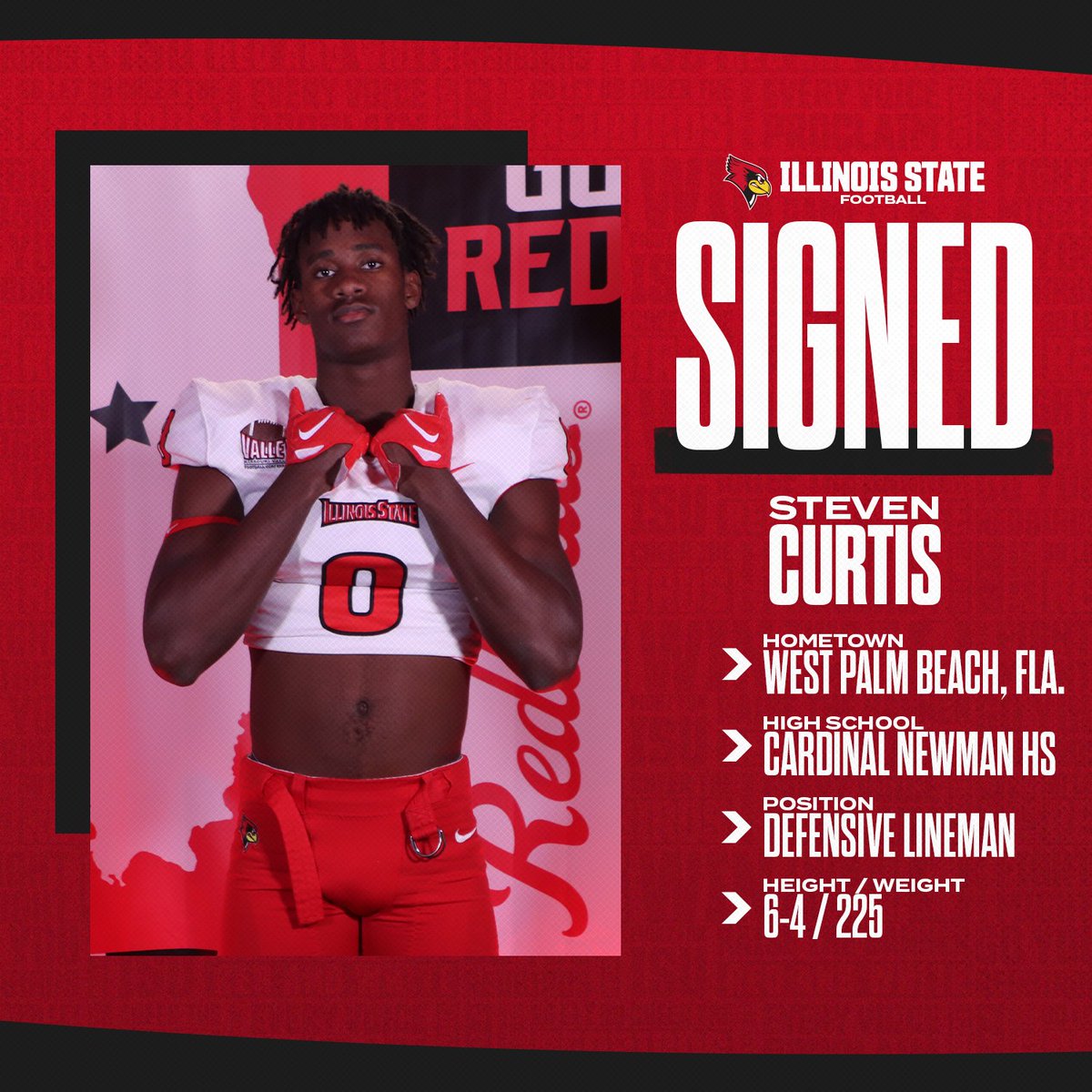 𝙎𝙞𝙜𝙣𝙚𝙙 ✍️

Welcome to Redbird Football and Illinois State, Steven Curtis (<a href="/stev_curtis/">Steven Curtis</a>)!

#Ri23up x #NSD23