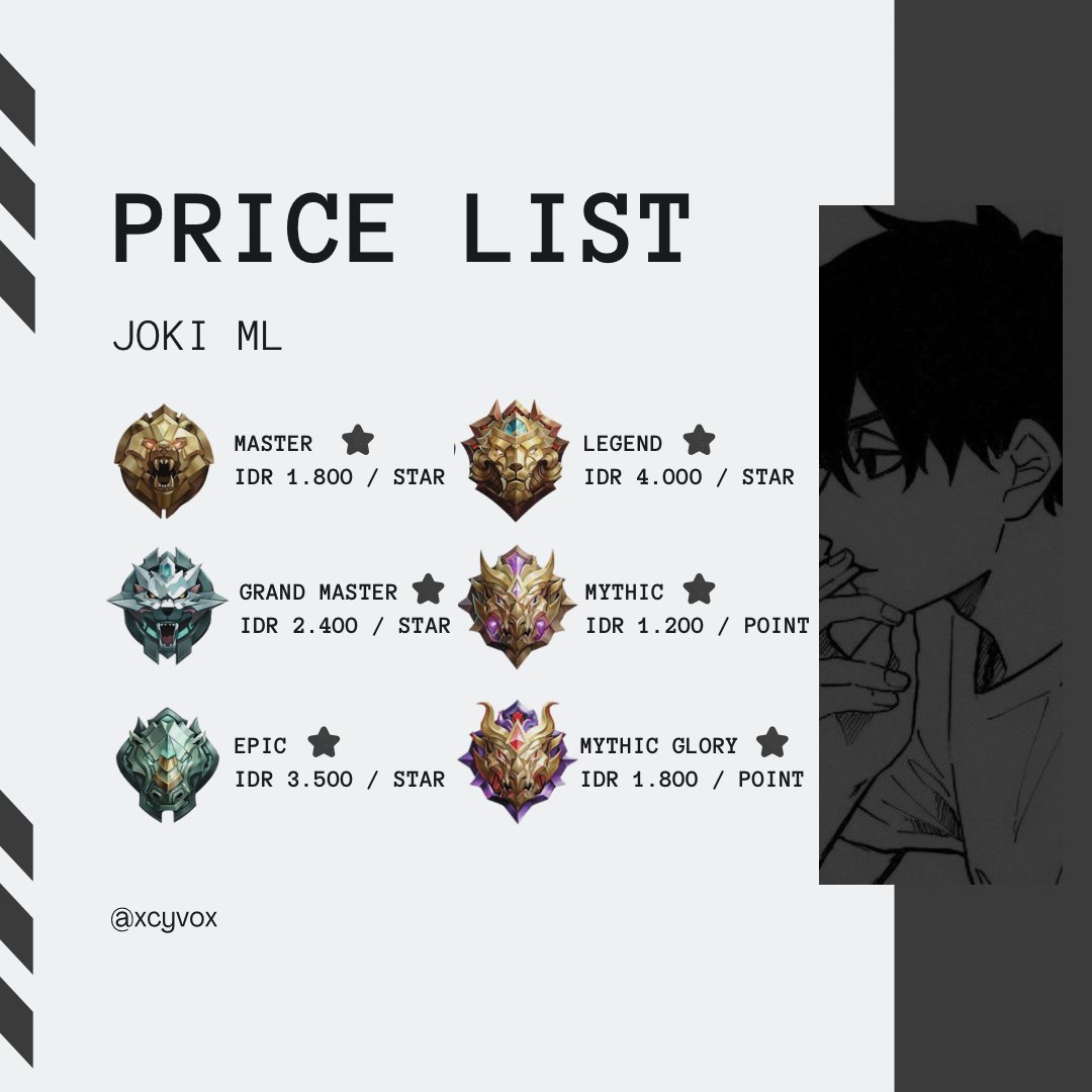 Cape push rank stuck itu itu aja?
Gk ada waktu buat ngepush?

Jokiin aja disini!!!
Proses cepat , Harga Bersahabat