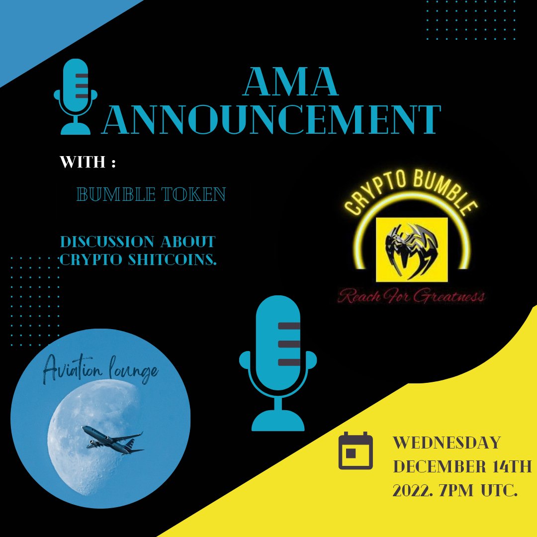 AviatorMania's tweet photo. AMA ANNOUNCEMENT

✅Where:
https://t.co/uPLLR8Rwk9
✅Date: 14-12-22
✅Time:7:00PM UTC
✅Prize: Token 
✅Rules: 
Must Join:
✅Crypto bumble tg:
https://t.co/HppamDgeXU
✅twitter: https://t.co/05OGlGM6wm
✅Aviation LOUNGE
Telegram: https://t.co/mudBXs42pG https://t.co/TFvcI4K0qR