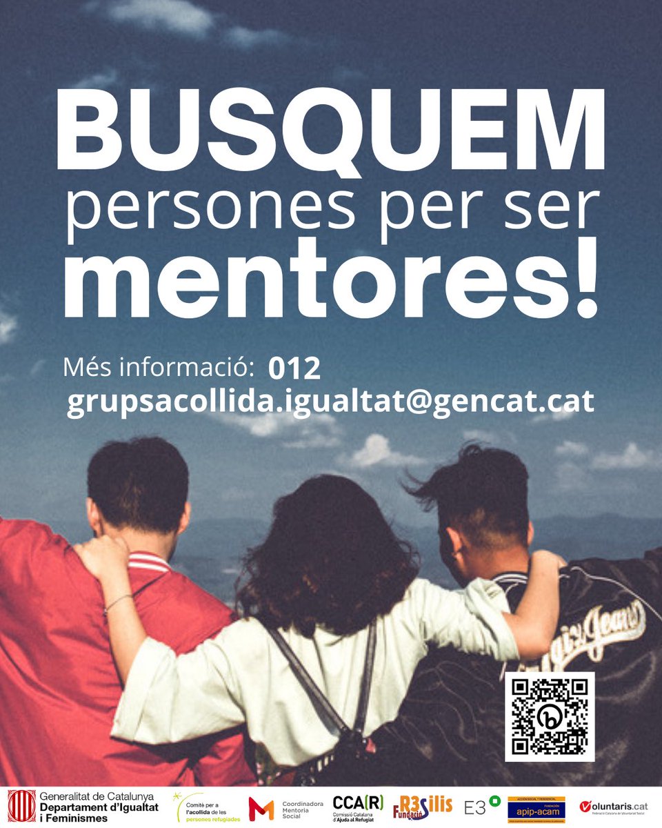 Mentoriasocial's tweet photo. #VOLUNTARIAT 📣 VOLS SER IMPORTANT PER A ALGÚ IMPORTANT? 

Acompanya a persones #refugiades i #migrades per tal d’afavorir la seva autonomia i inclusió social al municipi! Participa al Programa de #MentoriaSocial de la DGMRA d’ @igualcat.
 
Inscriu-te: https://t.co/Euzmrl14xh 🔗 https://t.co/HiwR5YaMOL
