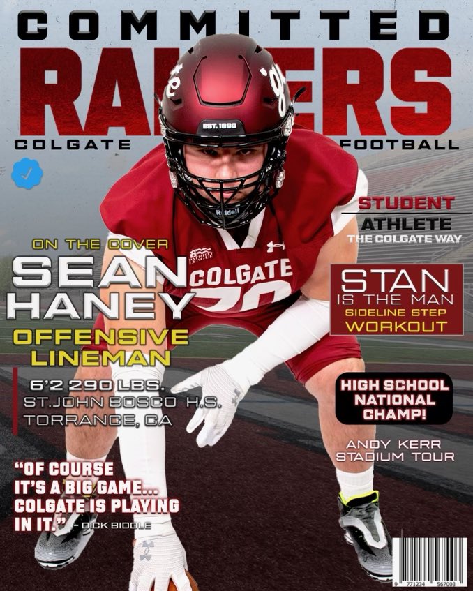 sean_haney70's tweet photo. #AGTG Committed! @ColgateFB @Coach_Dakosty @CoachBWalsh @boscofootball https://t.co/BDj034e74z