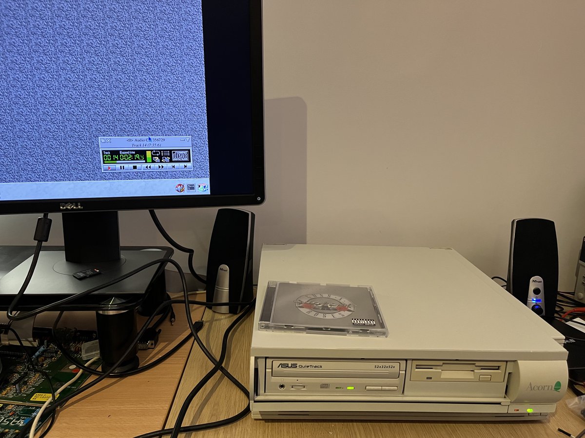 LinuxJedi's tweet image. I think I need some more CDs. I’ve gone though Guns’n’Roses, Foo Fighters and AC / DC whilst working on solving a couple of complex problems today.
#Acorn #RiscPC