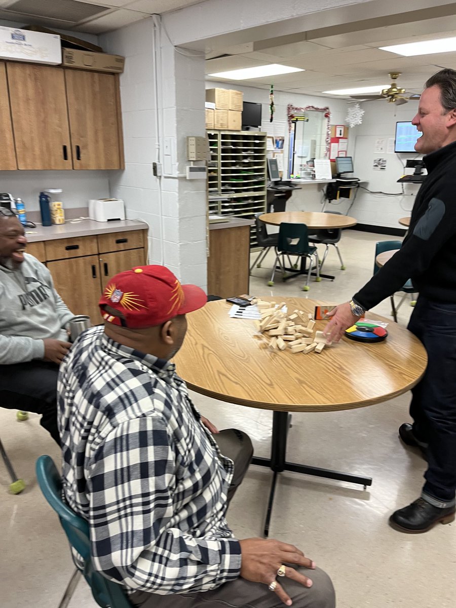 It's all fun &amp; games in our bus drivers room until the blocks tumble