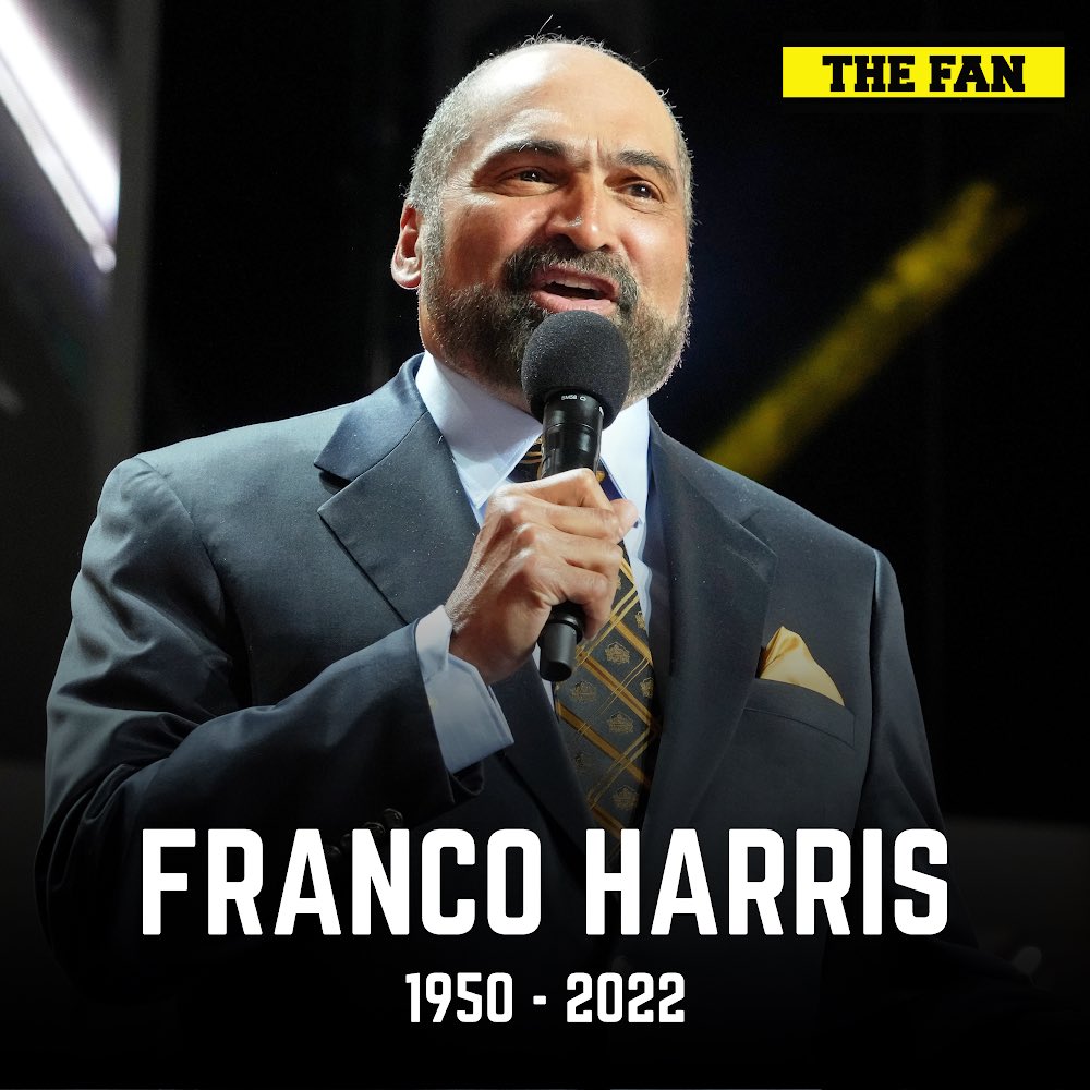 937theFan's tweet photo. Steelers legend &amp; Pro Football Hall of Famer Franco Harris has passed away at the age of 72.

Share your Franco stories ⬇️ #Steelers https://t.co/e5kAWEN2UQ