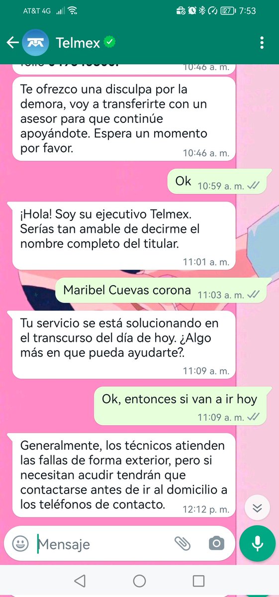 MaryRozz_'s tweet photo. @Profeco @Telmex @TELMEXSoluciona https://t.co/Wi431mqaoi