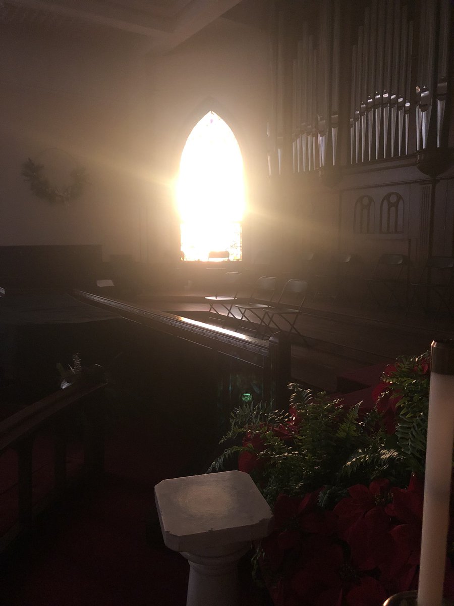 Blessings on this Winter Solstice. This is sunrise through the solstice window at First UMC McKinney TX. The light shines in the darkness! <a href="/FUMCMcKinney/">First Methodist McKinney</a> <a href="/umcNTC/">North Texas Conference of The UMC</a> #WinterSolstice